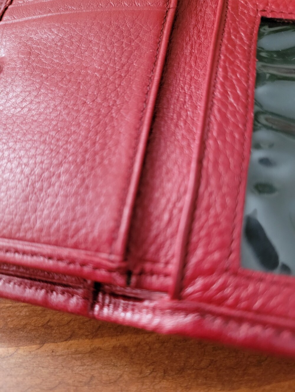 Brighton Red Pebbled Leather Bi-fold Snap Wallet - Picture 15 of 16